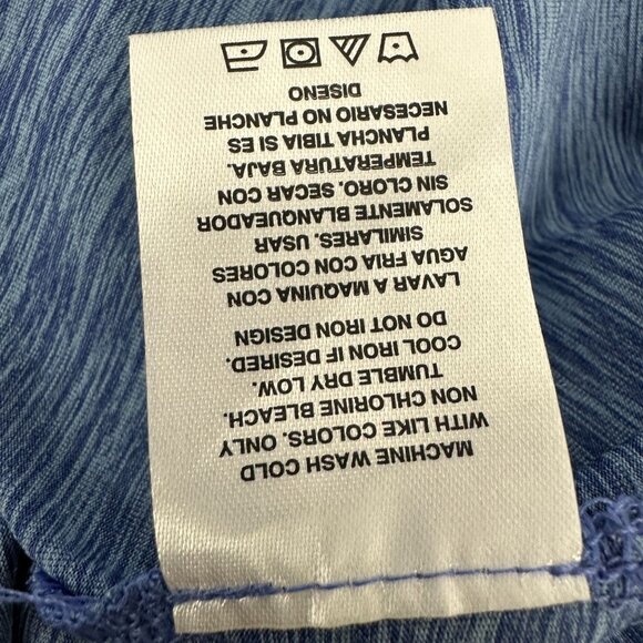 Leg3nd Golf Mens Extreme Stretch Polo Shirt Size M Blue Short Sleeve Collared - Picture 7 of 7